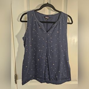 ✅️ Patagonia Navy Blue & Gold Stars Tank Top | Large